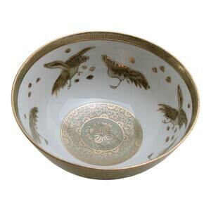 Vintage Andrea by Sadek 8" Centerpiece Gold Phoenix Bowl